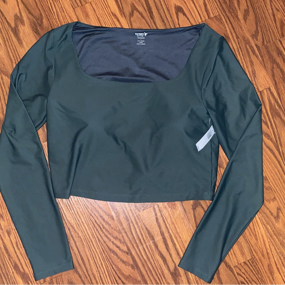 Dark Green Long Sleeve Top